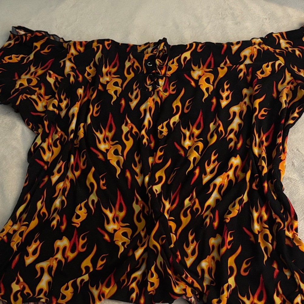 Flame Print Women's Top